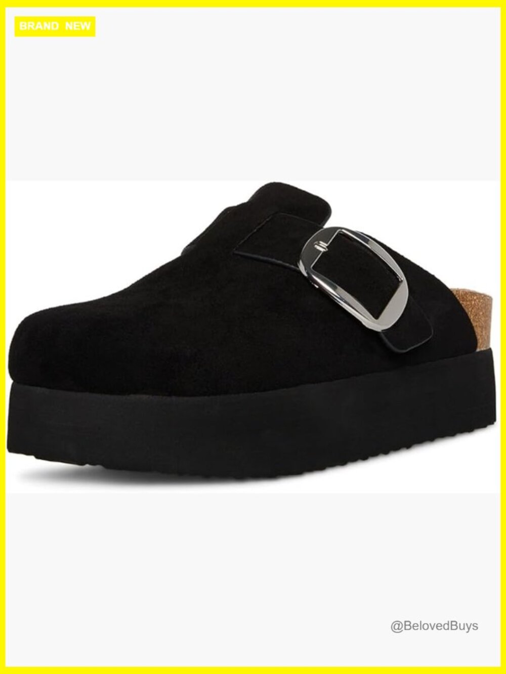 Platform Slip-On Clogs with Adjustable Buckle Strap - Picture 1 of 5